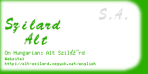 szilard alt business card